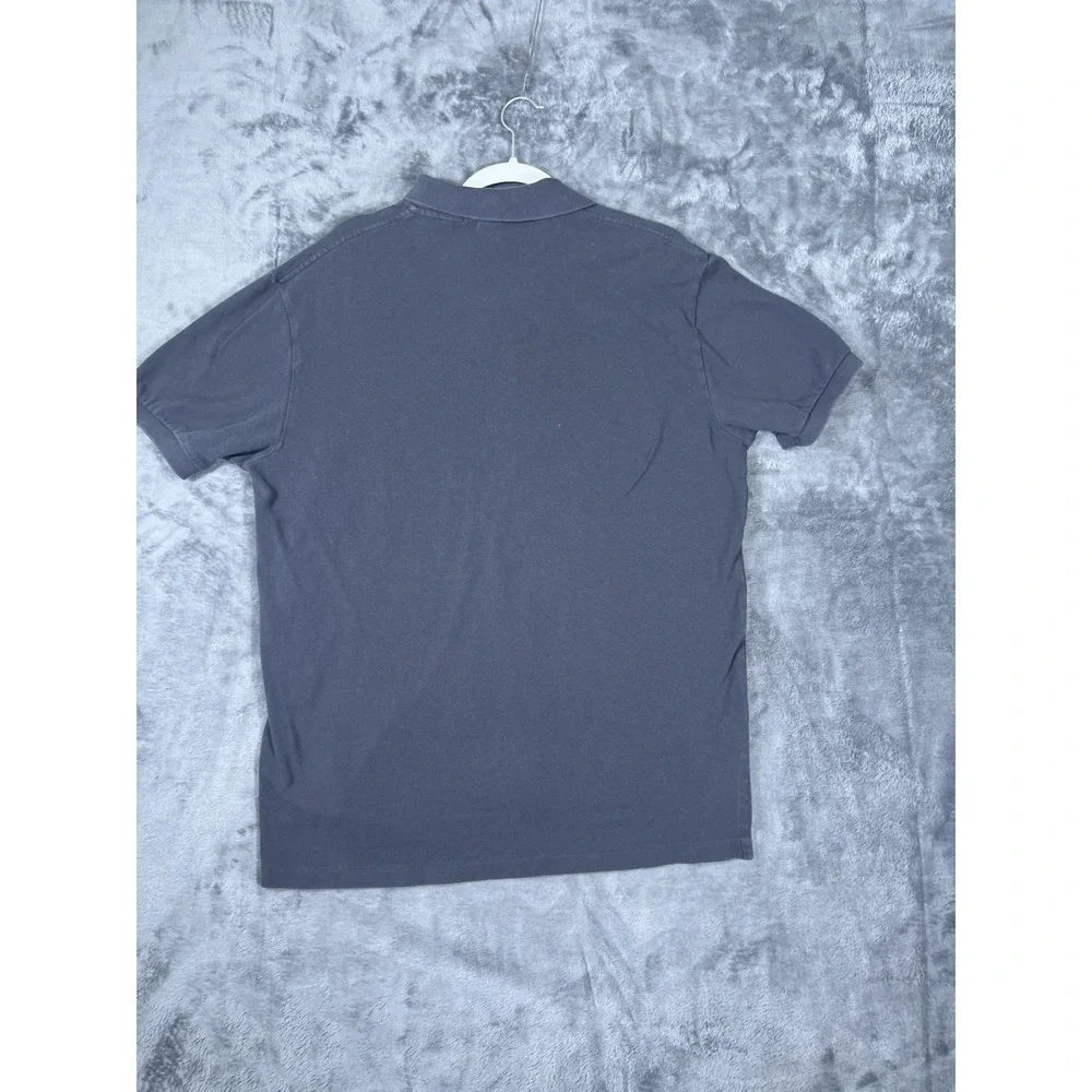 Polo Ralph Lauren Mens Large Grey Neon Yellow Pony Short Sleeve Pique Polo Shirt